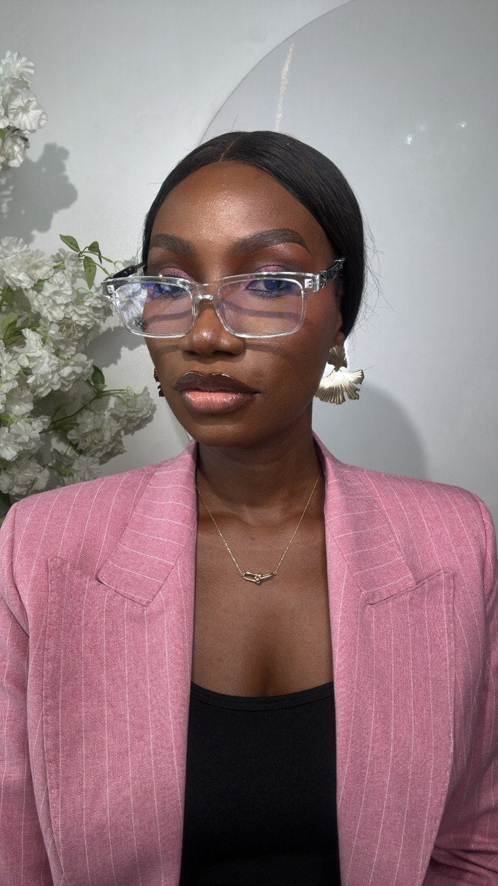 GLASS 669(CLEAR LENS, BLUE LIGHTING BLOCKING LENS, PRESCRIPTION FRAMES,CHROME HEART GLASSES)