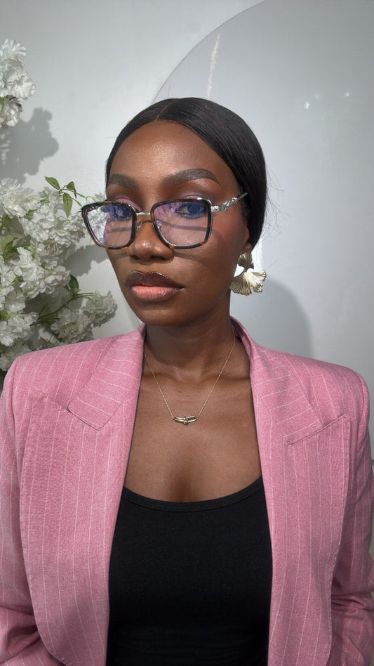 GLASS 671(CLEAR LENS, BLUE LIGHTING BLOCKING LENS, PRESCRIPTION FRAMES,CHROME HEART GLASSES)