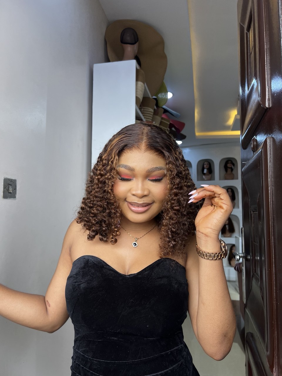 14 INCHES 5 BY 5 PIXIE CURL WIG HD LACE (AVAILABLE 005-HD)