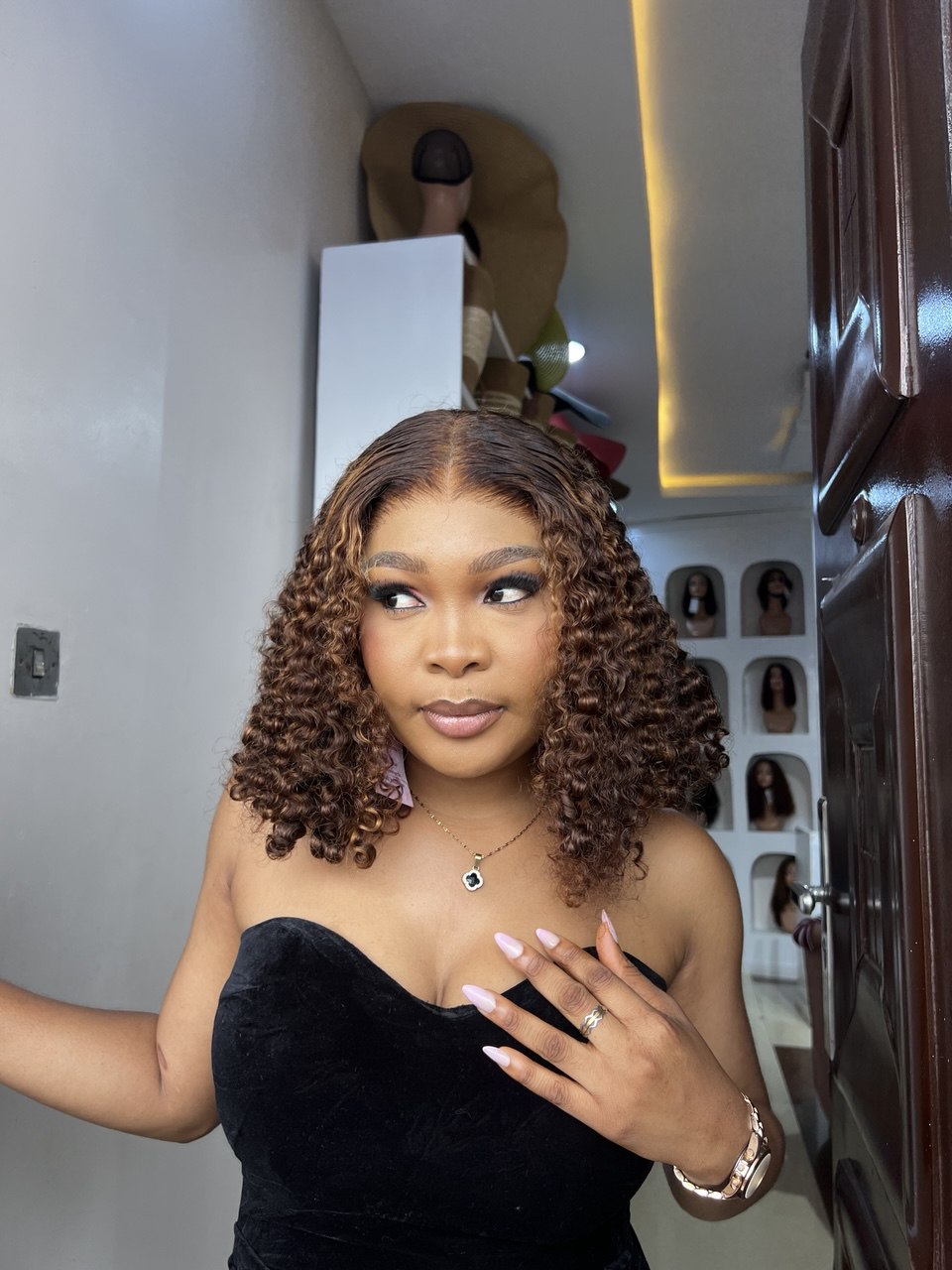 14 INCHES 5 BY 5 PIXIE CURL WIG HD LACE (AVAILABLE 005-HD)