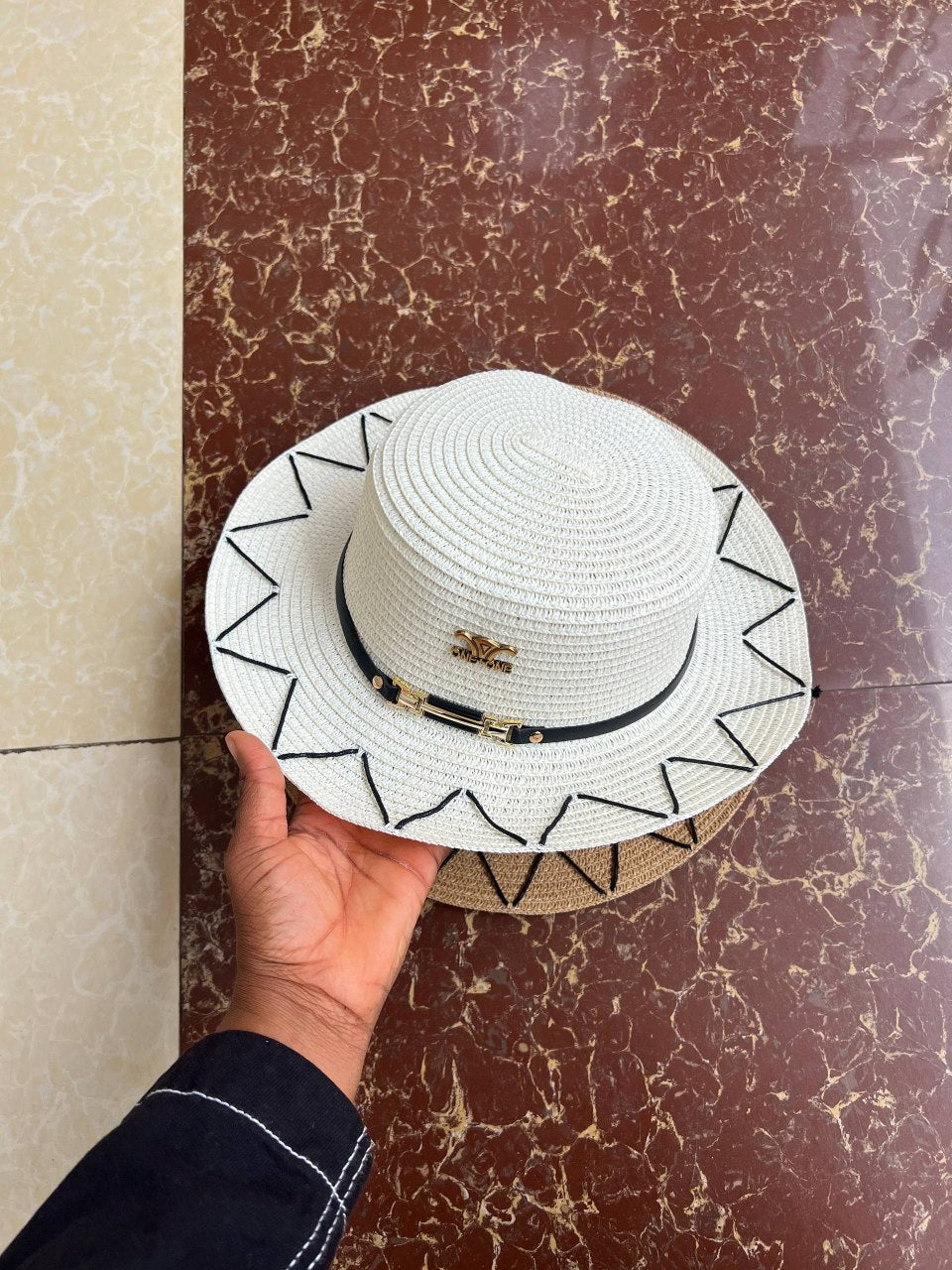 DESIGNER GUCCI FLOPPY STRAW HAT