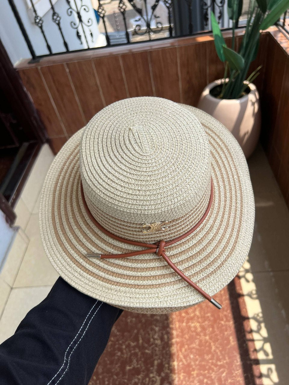 DESIGNER GUCCI FLOPPY STRAW HAT