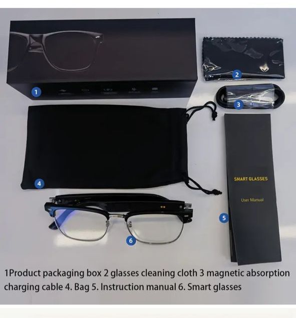 SMART GLASSES(MUSIC+CALLS+BLUE LIGHT FILTERING AND POLARIZED GLASS LENS)