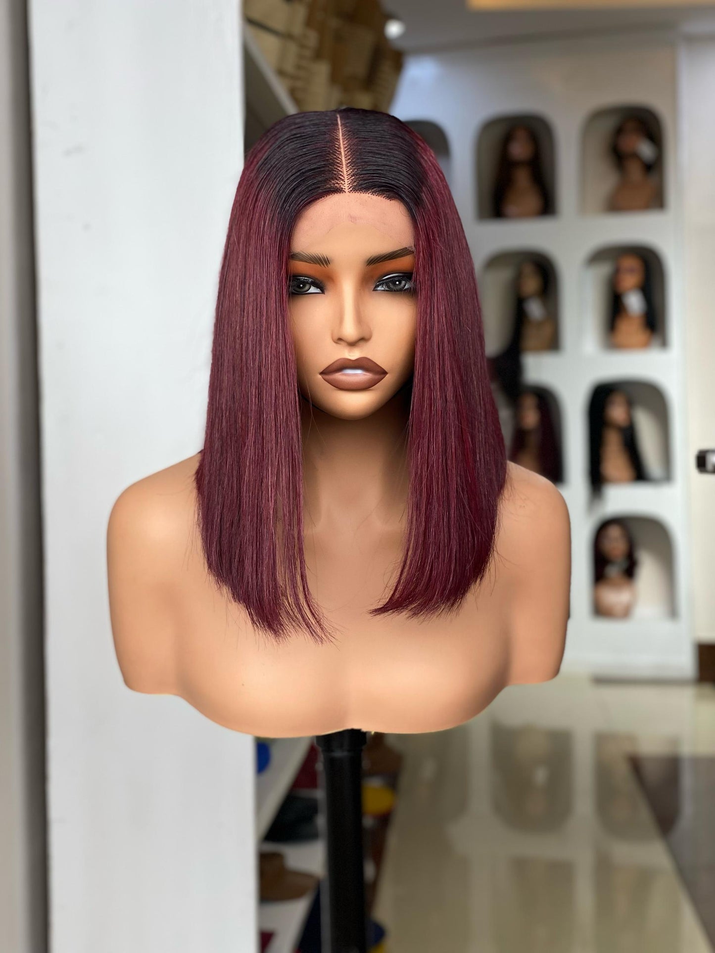 10 INCHES 2 BY 6 CLOSURE MULTIPLE DONOR BOB WIG (009-GG AVAILABLE)