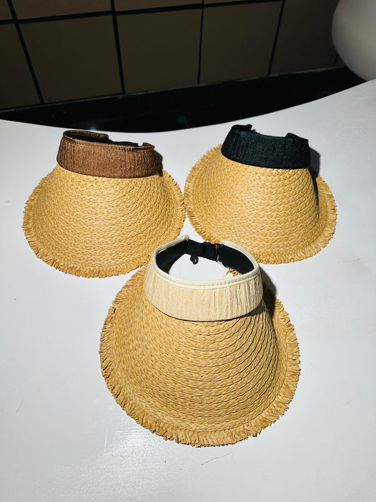 STRAW HALF HAT