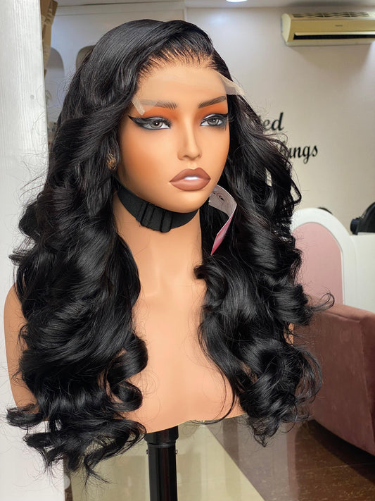 18 INCHES 5 BY 5  CLOSURE WAVY WIG(MWU/18/NC AVAILABLE)