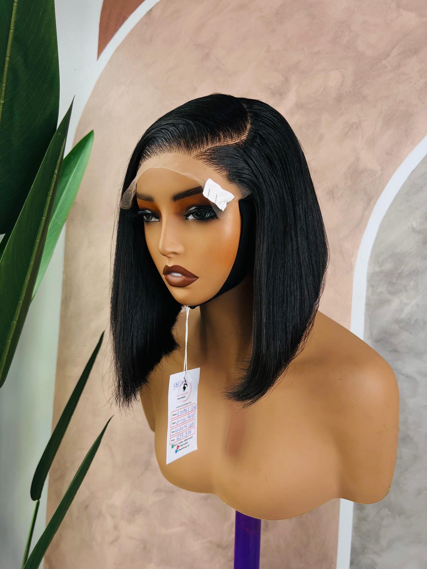 8 INCHES 5 BY 5 SINGLE DONOR BONE STRAIGHT WIG (014-GG VAILABLE)