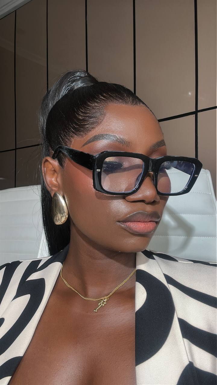 GLASSES  548( UNISEX CLEAR LENS, PRESCRIPTION BLUE LIGHT BLOCKING GLASSES)
