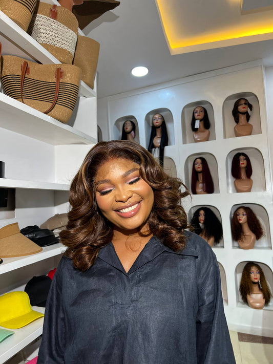 16 INCHES 5 BY 5 WAVY WIG HD LACE (AVAILABLE 069-HD)