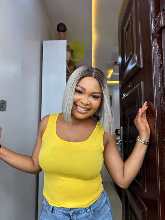 10 INCHES 2 BY 6 CLOSURE MULTIPLE DONOR BOB WIG (009-GG AVAILABLE)