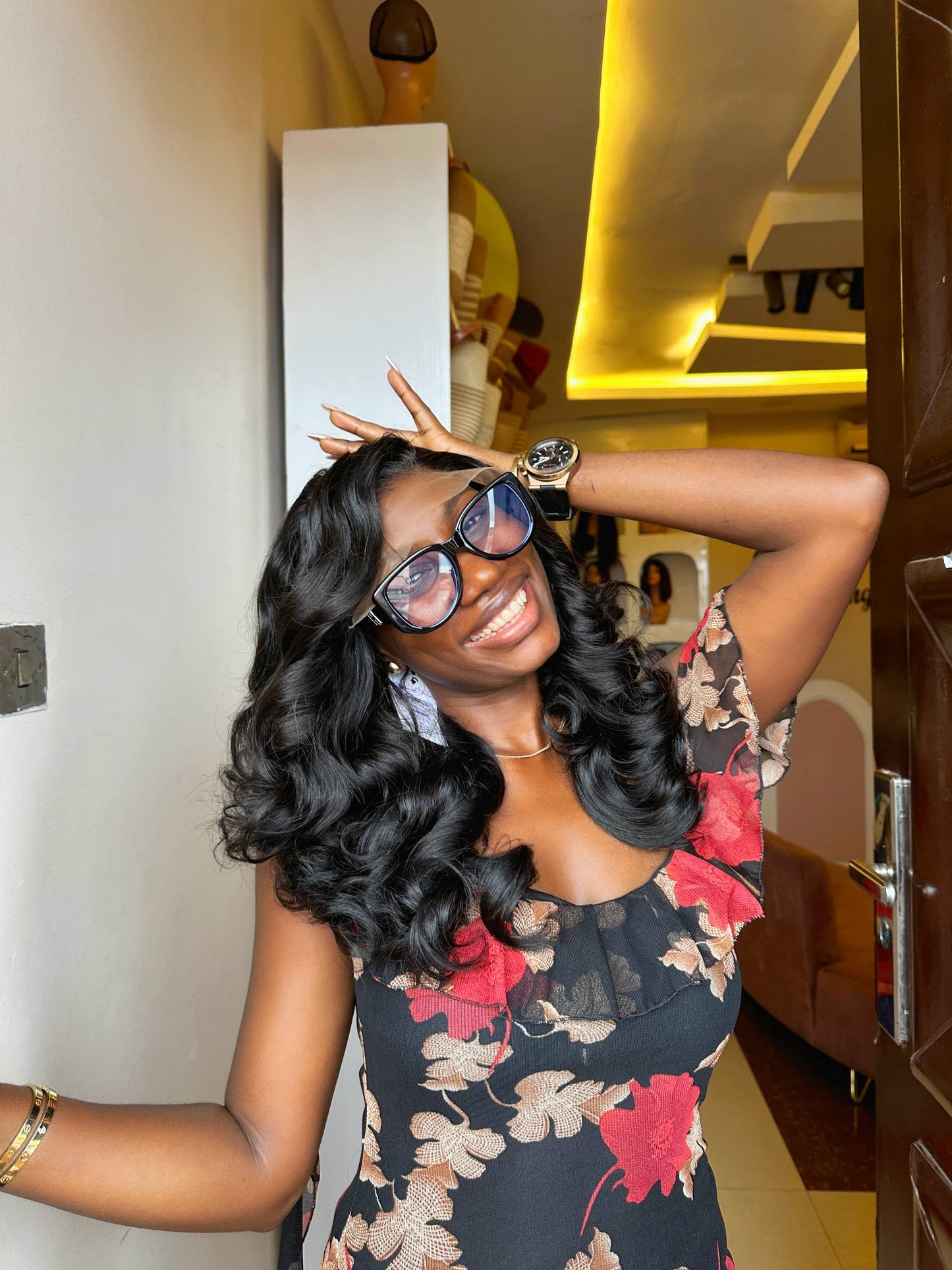 18 INCHES 6 BY 4 CLOSURE MULTIPLE DONOR WAVY WIG(003-GG PREORDER)