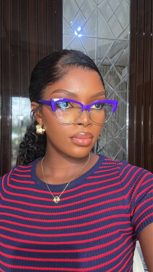 GLASSES 587(BLUE LIGHT BLOCKING LENS, PRESCRIPTION FRAMES)