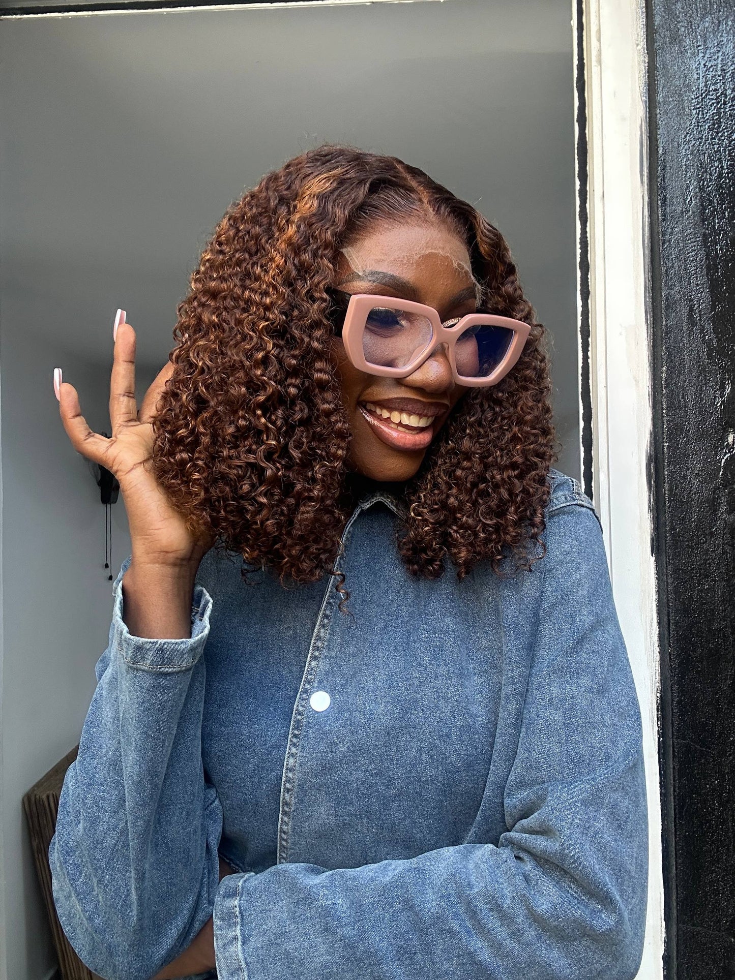 14 INCHES 5 BY 5 PIXIE CURL WIG HD LACE (AVAILABLE 005-HD)