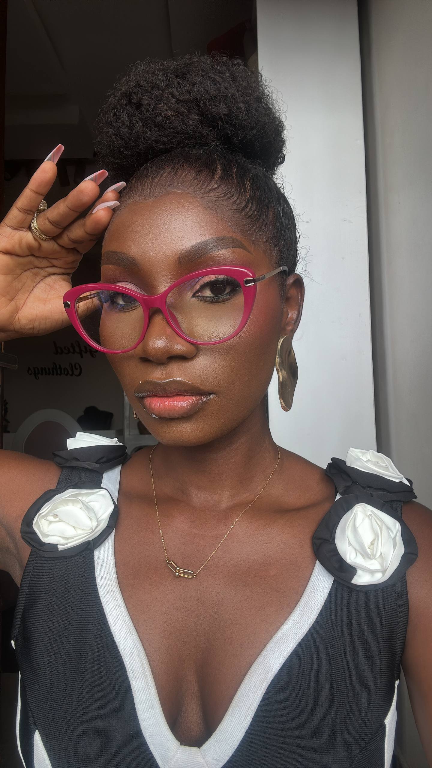 GLASSES 706 (CLEAR LENS  BLUE LIGHT BLOCKING GLASSES)