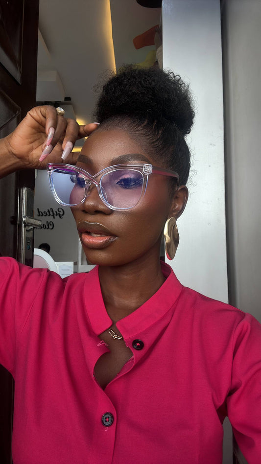 GLASSES 708  (CLEAR LENS  PRESCRIPTION FRAMES, BLUE LIGHT BLOCKING GLASSES)