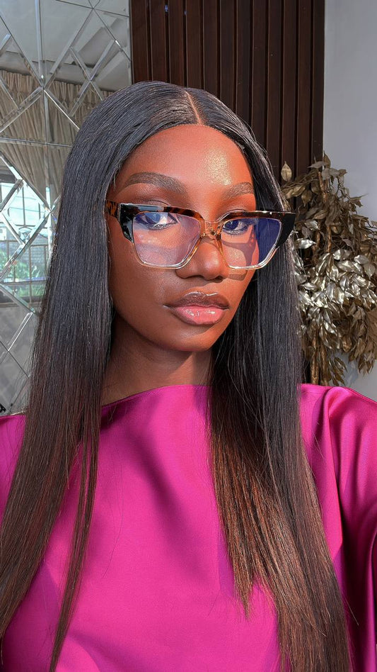 Glasses 889 ( Clear Lens Blue Light Blocking Glasses , Prescription Frame)