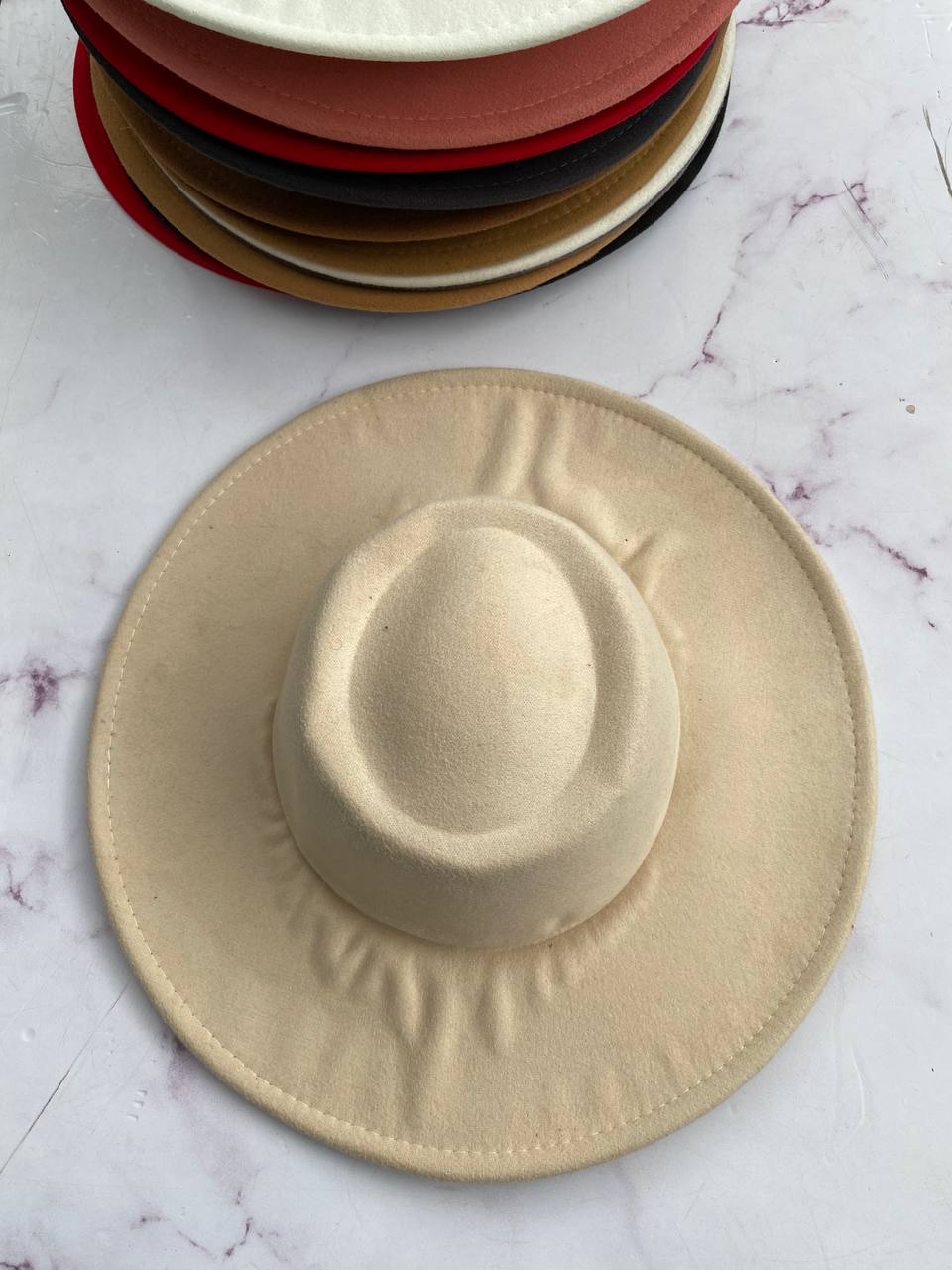 Rumpled Wide Boater Hat